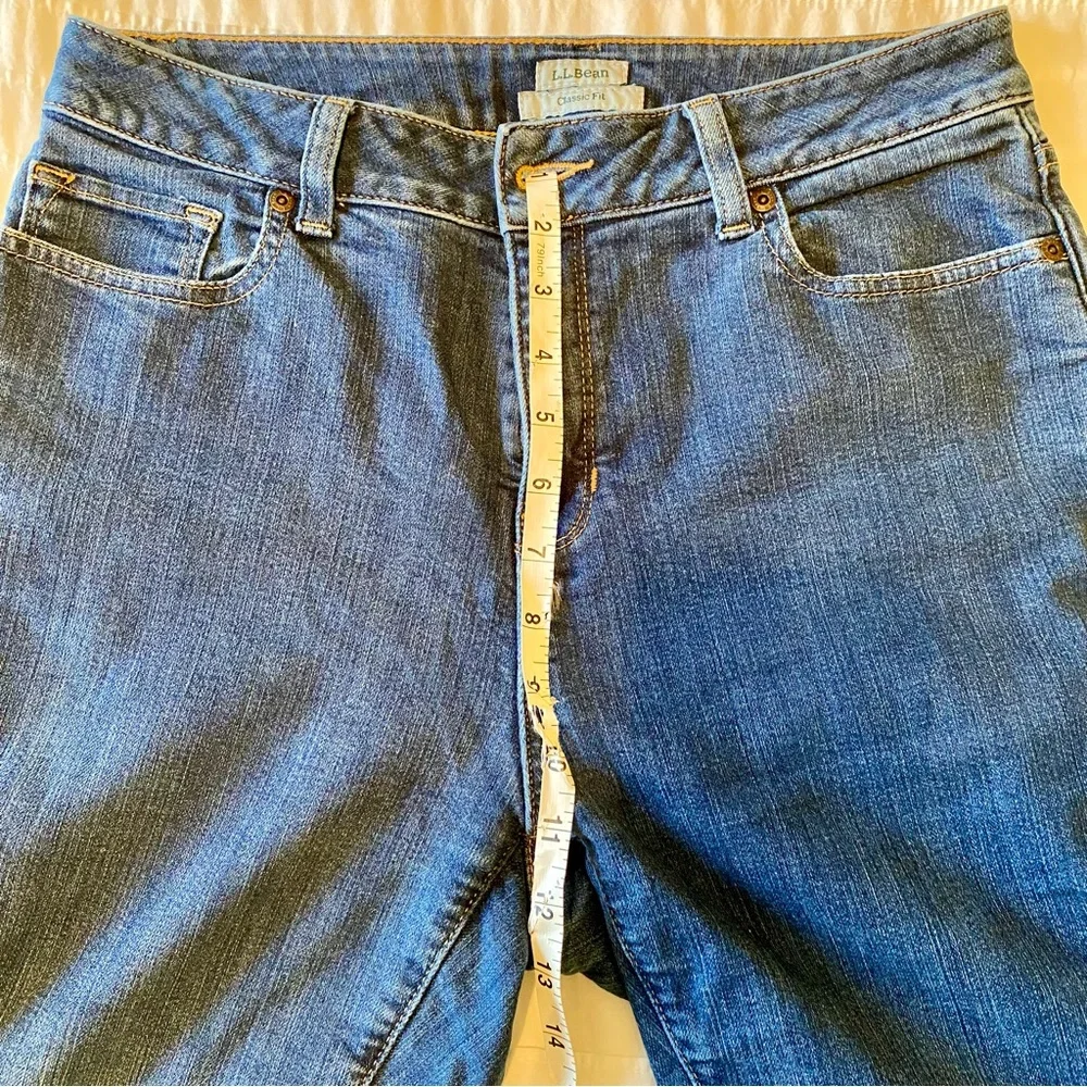 LL Bean Women’s Flannel Lined Classic Fit size 8 Jeans - Picture 11 of 12